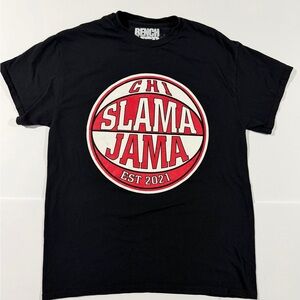 Bench Black T-Shirt with Red and White 'Slama Jama' Logo